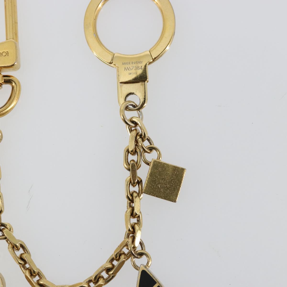 LOUIS VUITTON Maltage Flowers Bag Charm metal Gold Tone M67384 LV Auth 178050A
