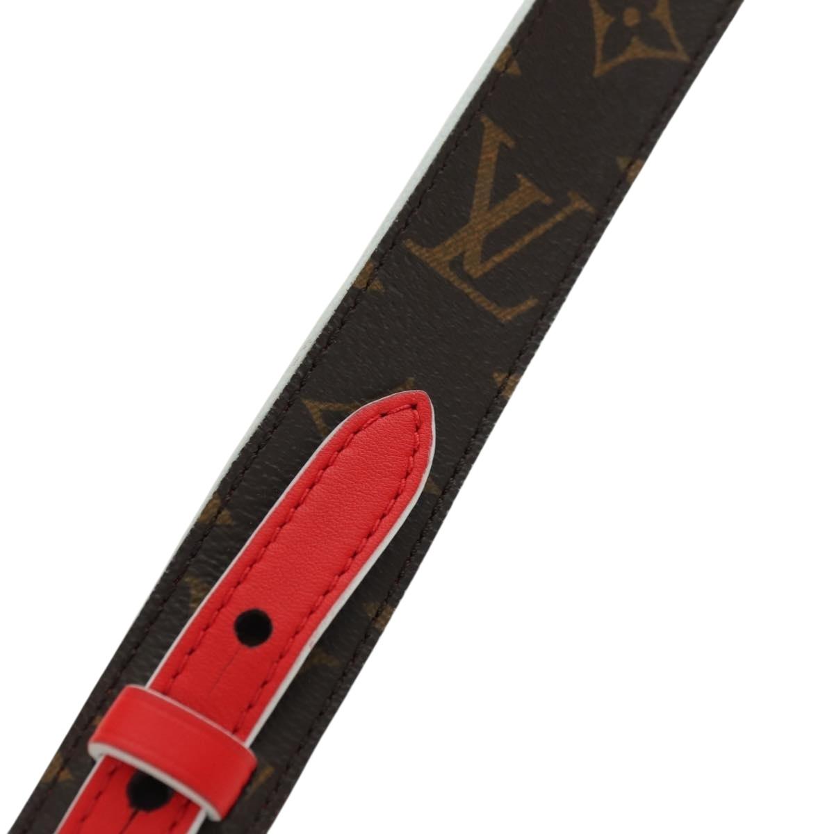 LOUIS VUITTON Monogram Shoulder Strap 41.7"" Rouge J02287 LV Auth 178051V