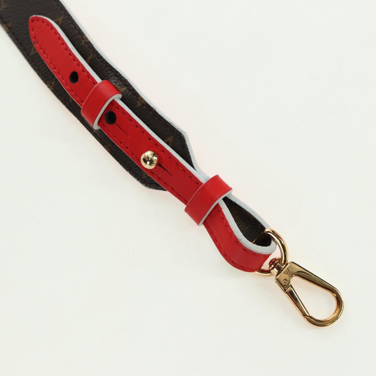 LOUIS VUITTON Monogram Shoulder Strap 41.7"" Rouge J02287 LV Auth 178051V