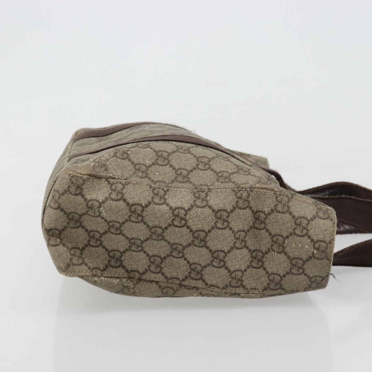 GUCCI GG Supreme Hand Bag PVC Beige 141976 Auth 178060
