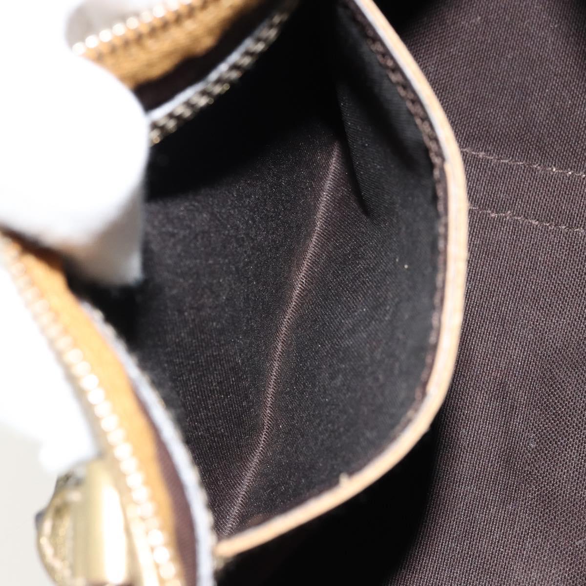 GUCCI GG Crystal Mini Boston Bag Coated Canvas Beige Gold 193604 Auth 178062