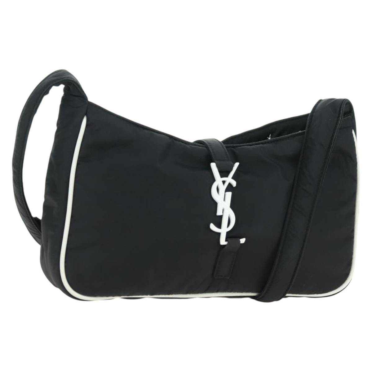 SAINT LAURENT Shoulder Bag Nylon Black Auth 178069SAM