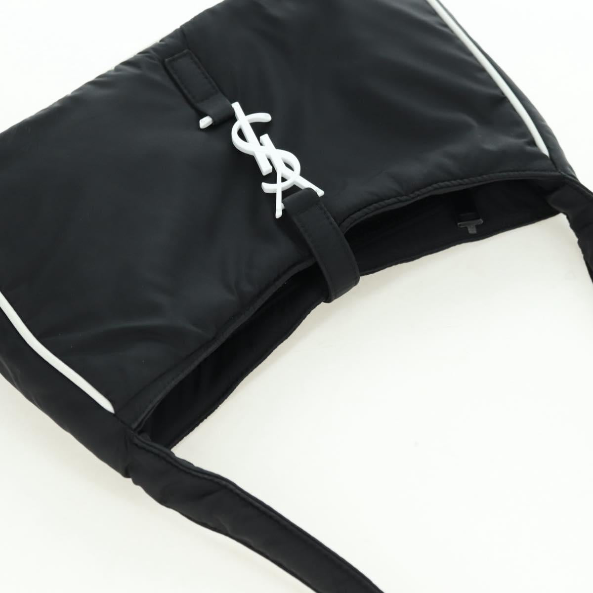 SAINT LAURENT Shoulder Bag Nylon Black Auth 178069SAM