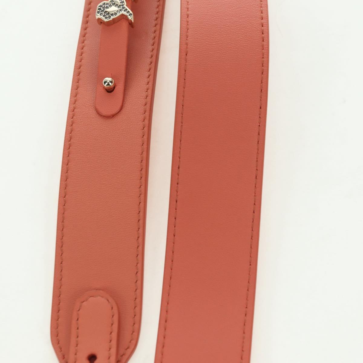 Christian Dior Shoulder Strap Leather 41.7"" Pink Auth 178089M