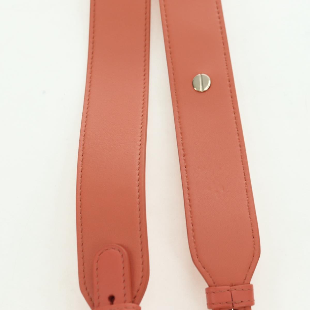 Christian Dior Shoulder Strap Leather 41.7"" Pink Auth 178089M