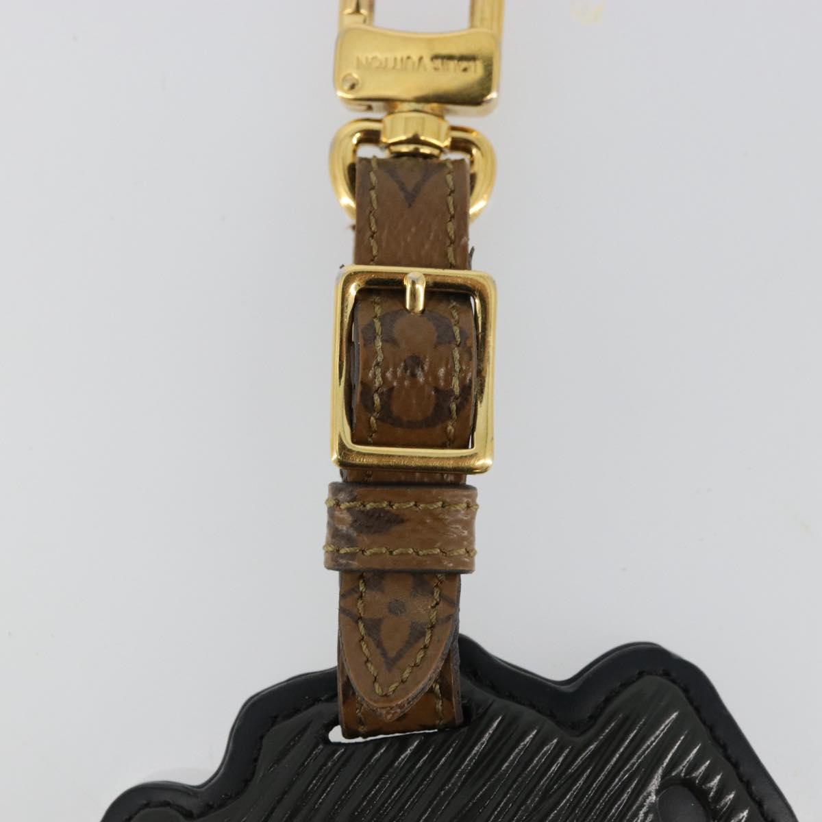 LOUIS VUITTON Catgram Porte Cles Porto Address Charm Black MP2281 Auth 178090A