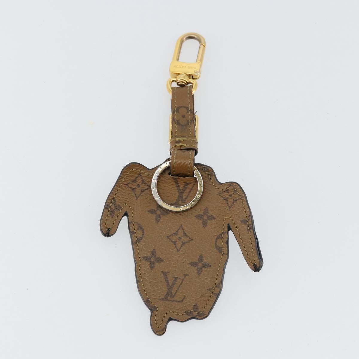LOUIS VUITTON Catgram Porte Cles Porto Address Charm Black MP2281 Auth 178090A