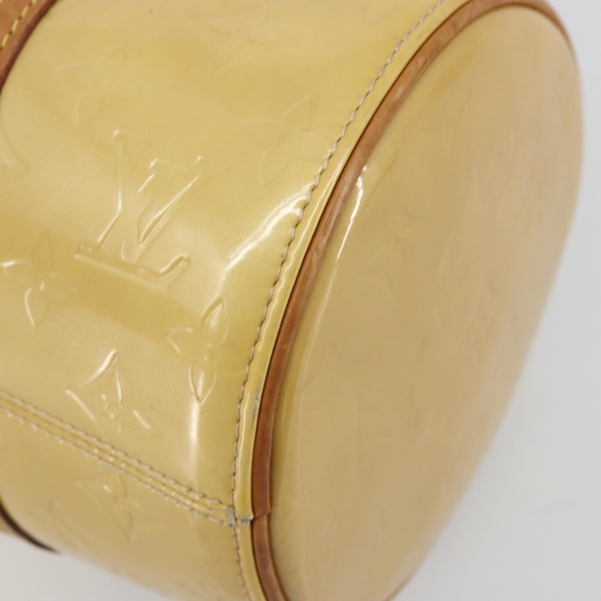 LOUIS VUITTON Monogram Vernis Bedford Hand Bag Beige M91006 LV Auth 178102