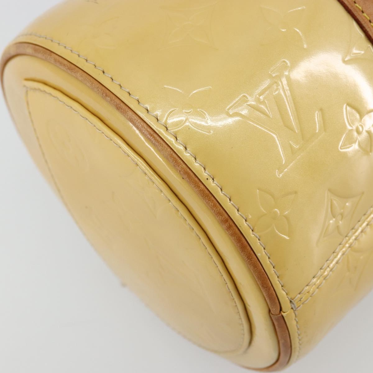 LOUIS VUITTON Monogram Vernis Bedford Hand Bag Beige M91006 LV Auth 178102