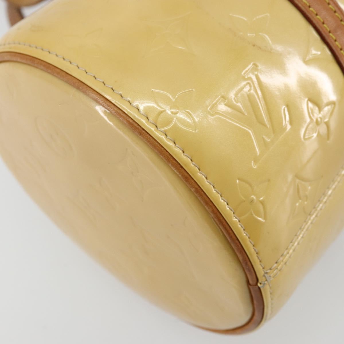 LOUIS VUITTON Monogram Vernis Bedford Hand Bag Beige M91006 LV Auth 178102