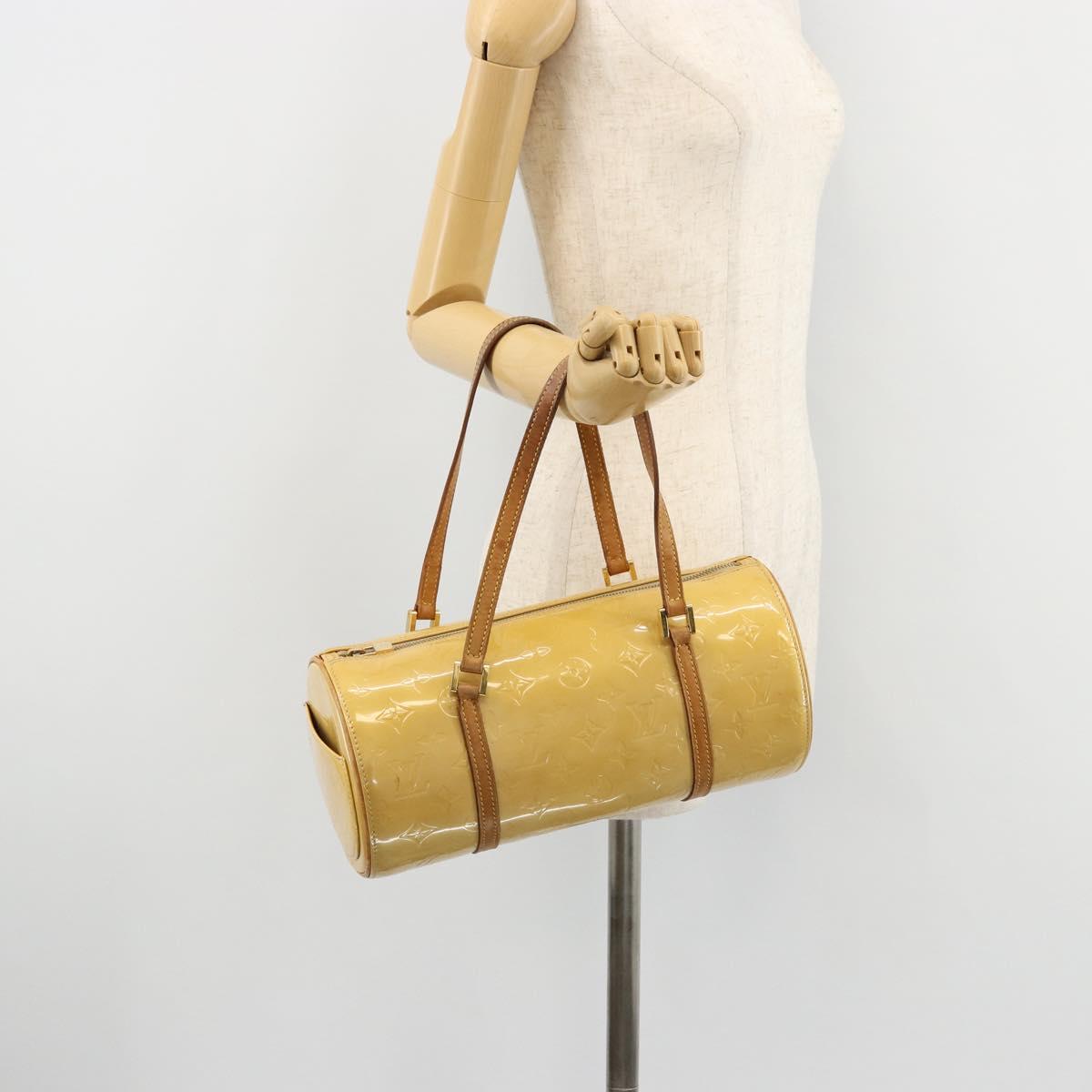 LOUIS VUITTON Monogram Vernis Bedford Hand Bag Beige M91006 LV Auth 178102