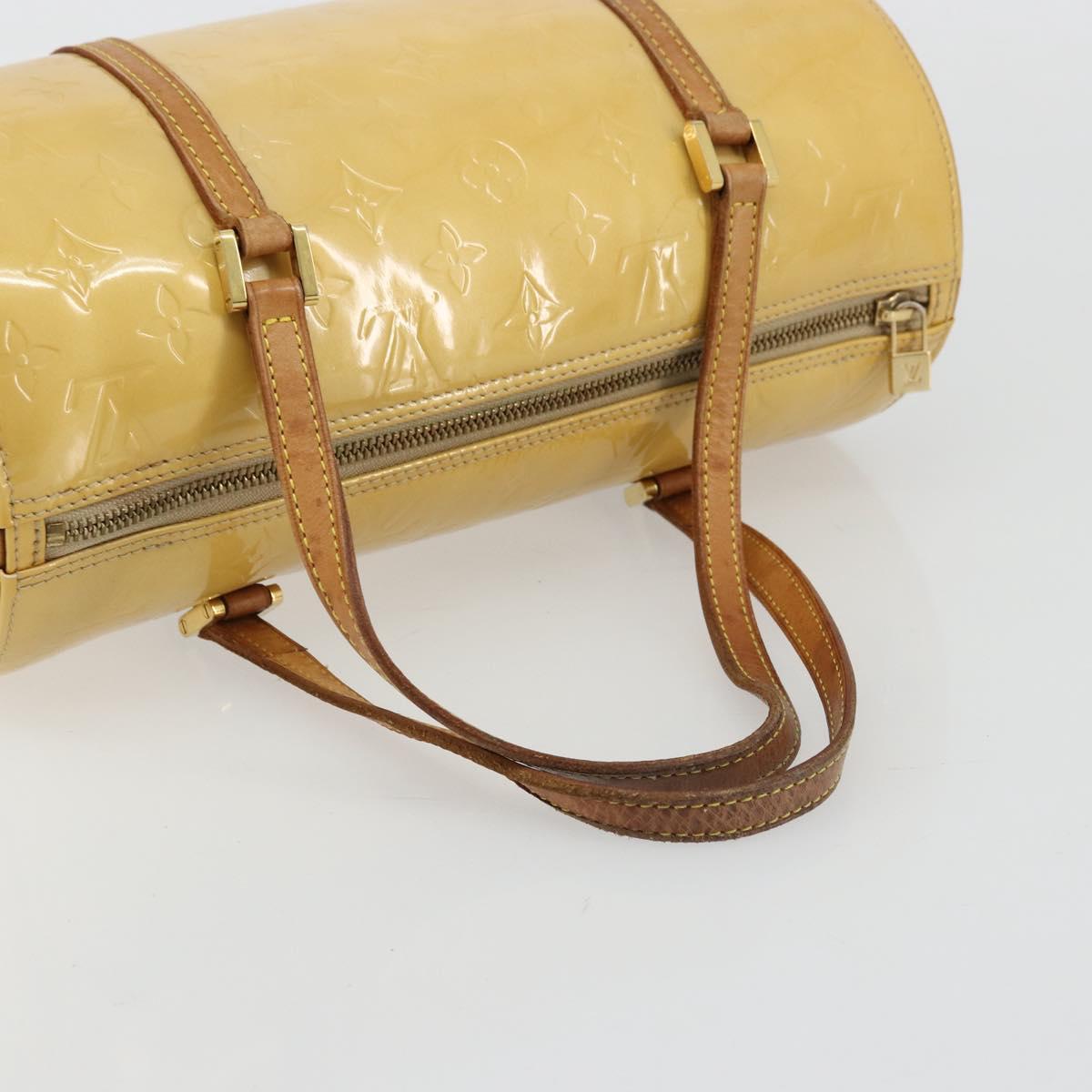 LOUIS VUITTON Monogram Vernis Bedford Hand Bag Beige M91006 LV Auth 178102