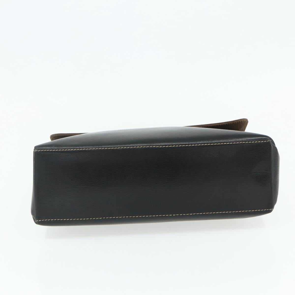 LOEWE Velazquez Hand Bag Leather Black Gold Auth 178120A