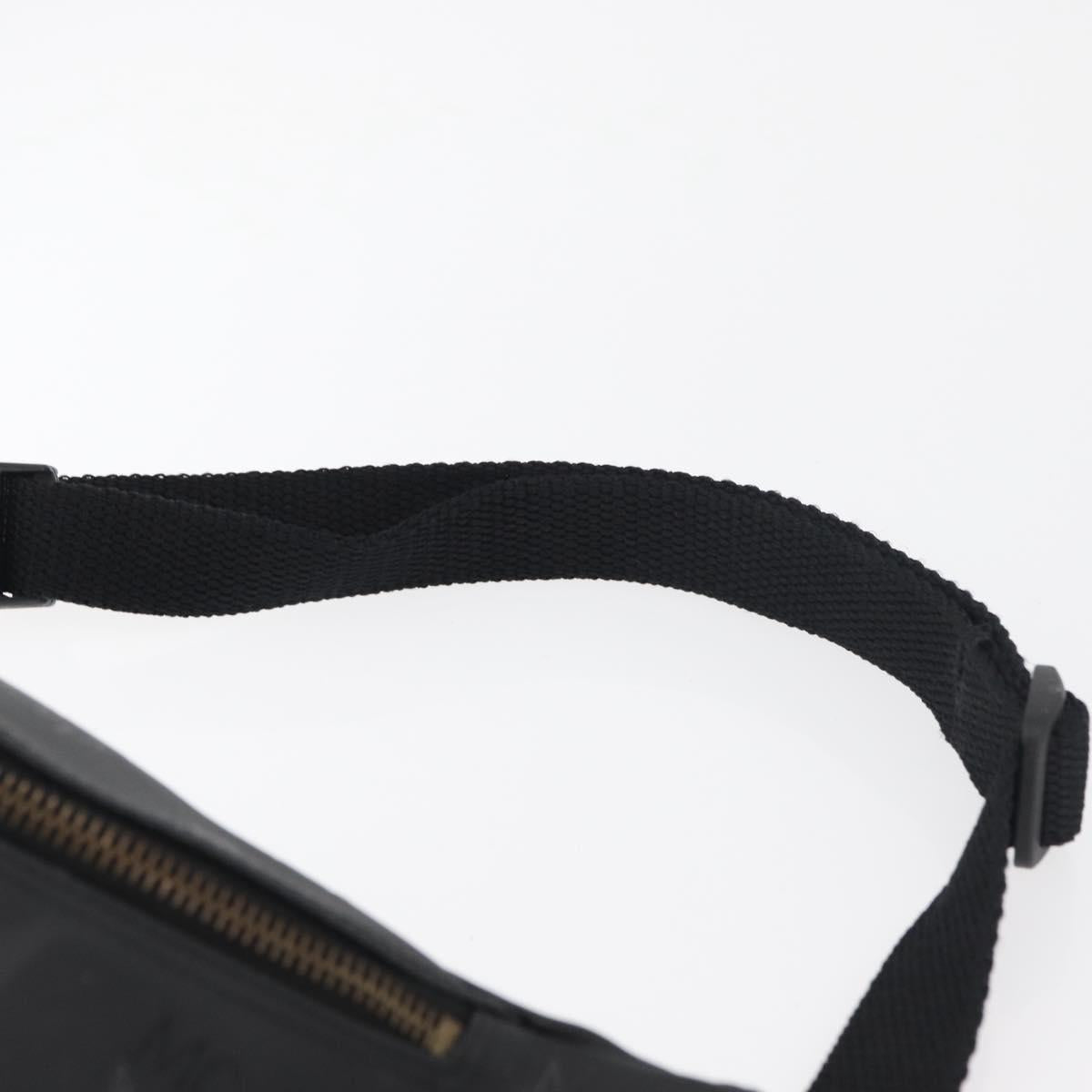 MCM Vicetos Logogram Waist bag PVC Leather Gold Black Auth 178122A