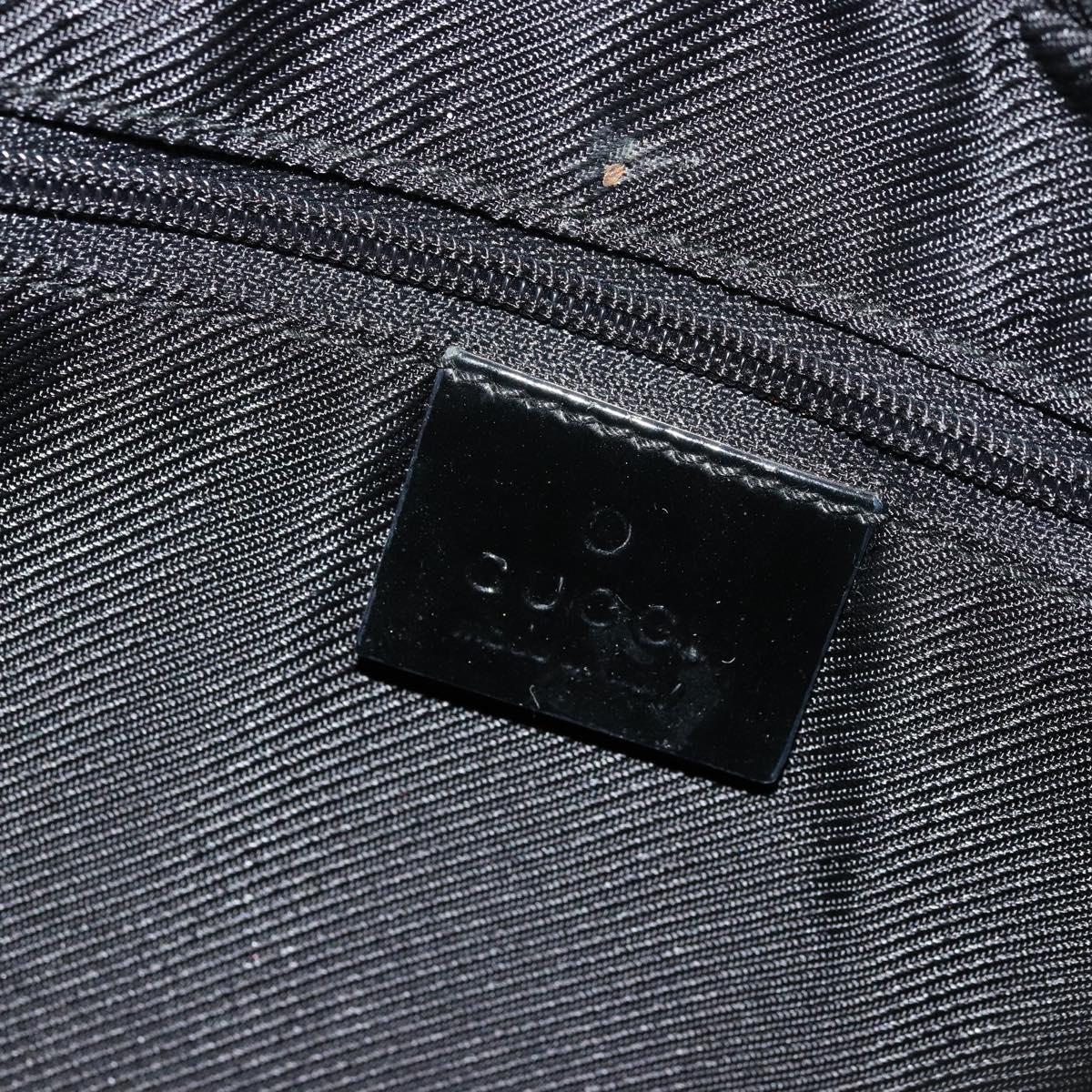 GUCCI GG Canvas Shoulder Bag Black Gold 001 4204 Auth 178150A
