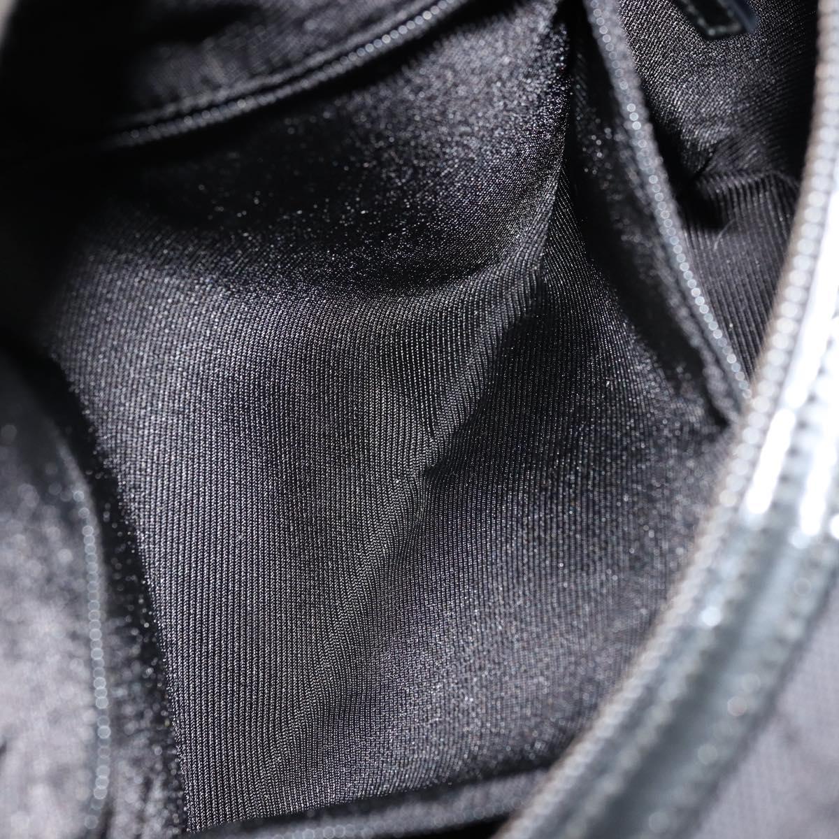 GUCCI GG Canvas Shoulder Bag Black Gold 001 4204 Auth 178150A