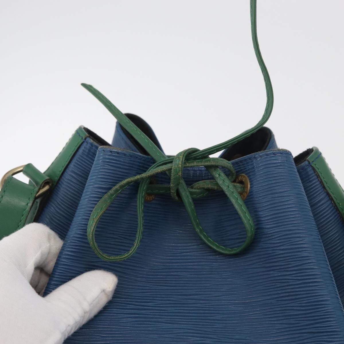 LOUIS VUITTON Epi Noe Shoulder Bag Bicolor Green Blue M44044 LV Auth 178152