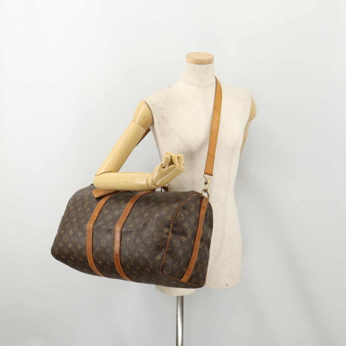 LOUIS VUITTON Monogram Keepall Bandouliere 45 Boston Bag M41418 LV Auth 178154