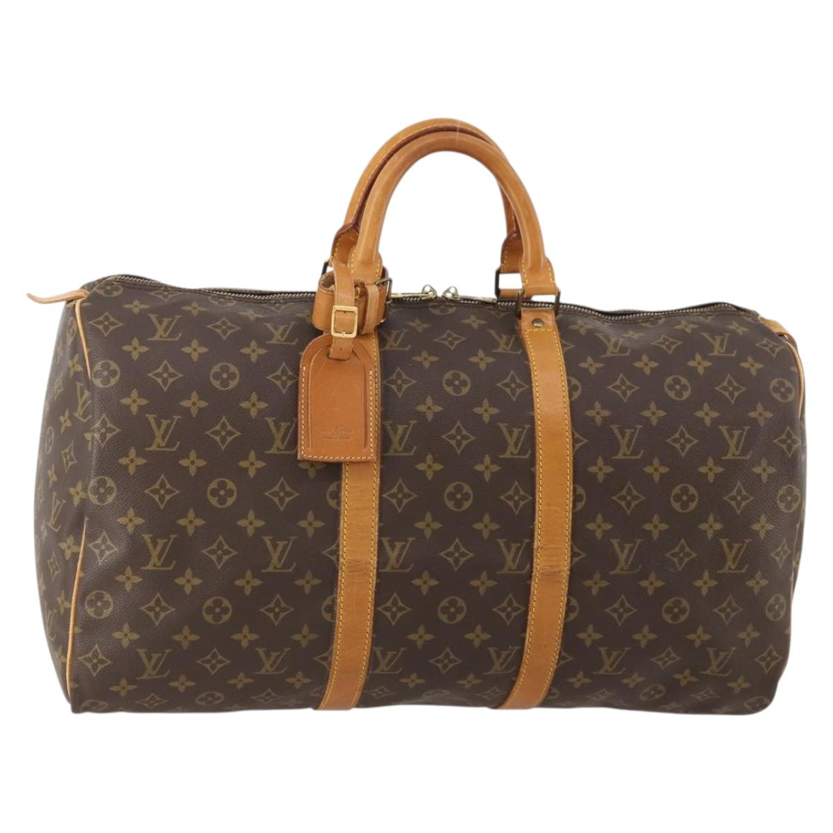 LOUIS VUITTON Monogram Keepall 50 Boston Bag M41426 LV Auth 178155