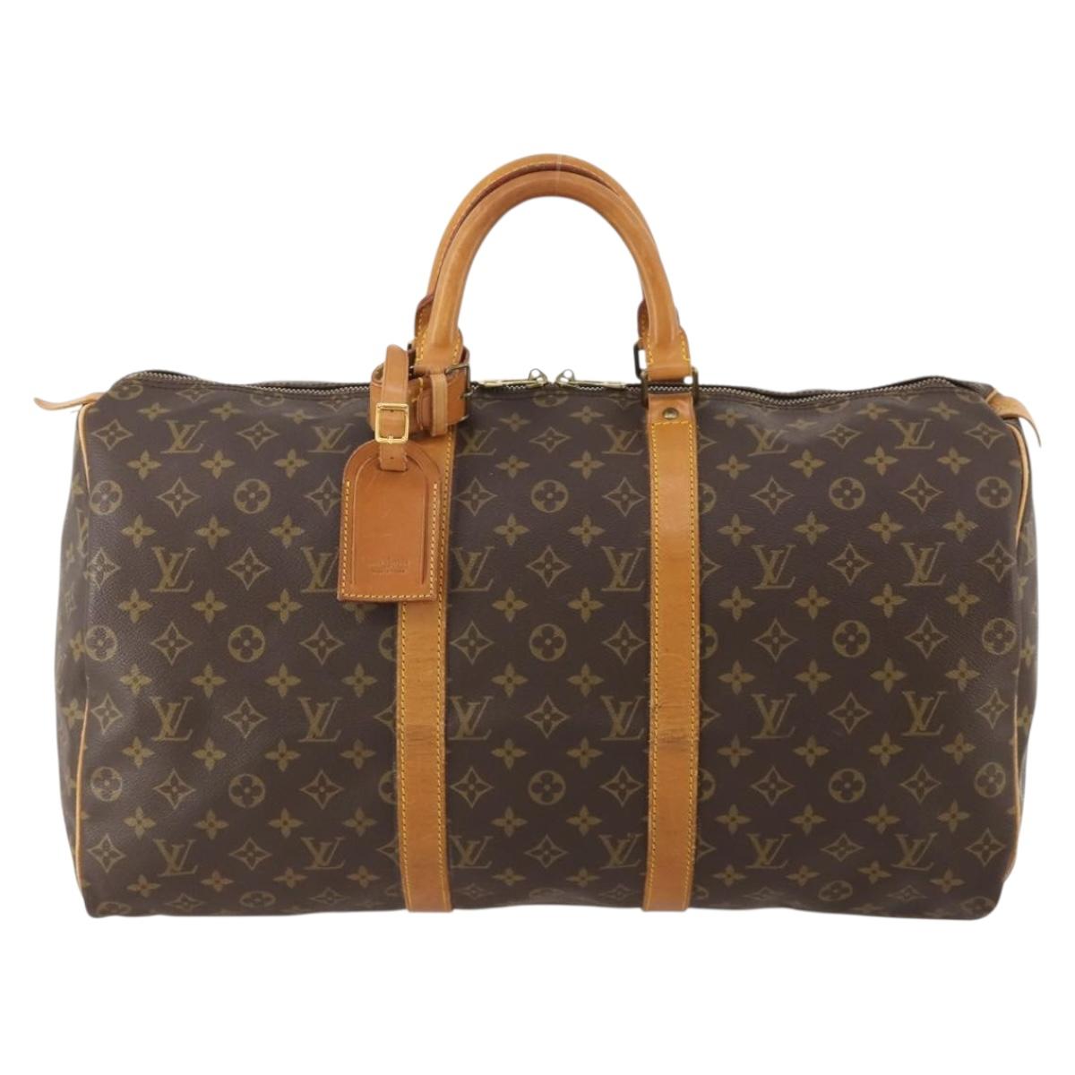 LOUIS VUITTON Monogram Keepall 50 Boston Bag M41426 LV Auth 178155