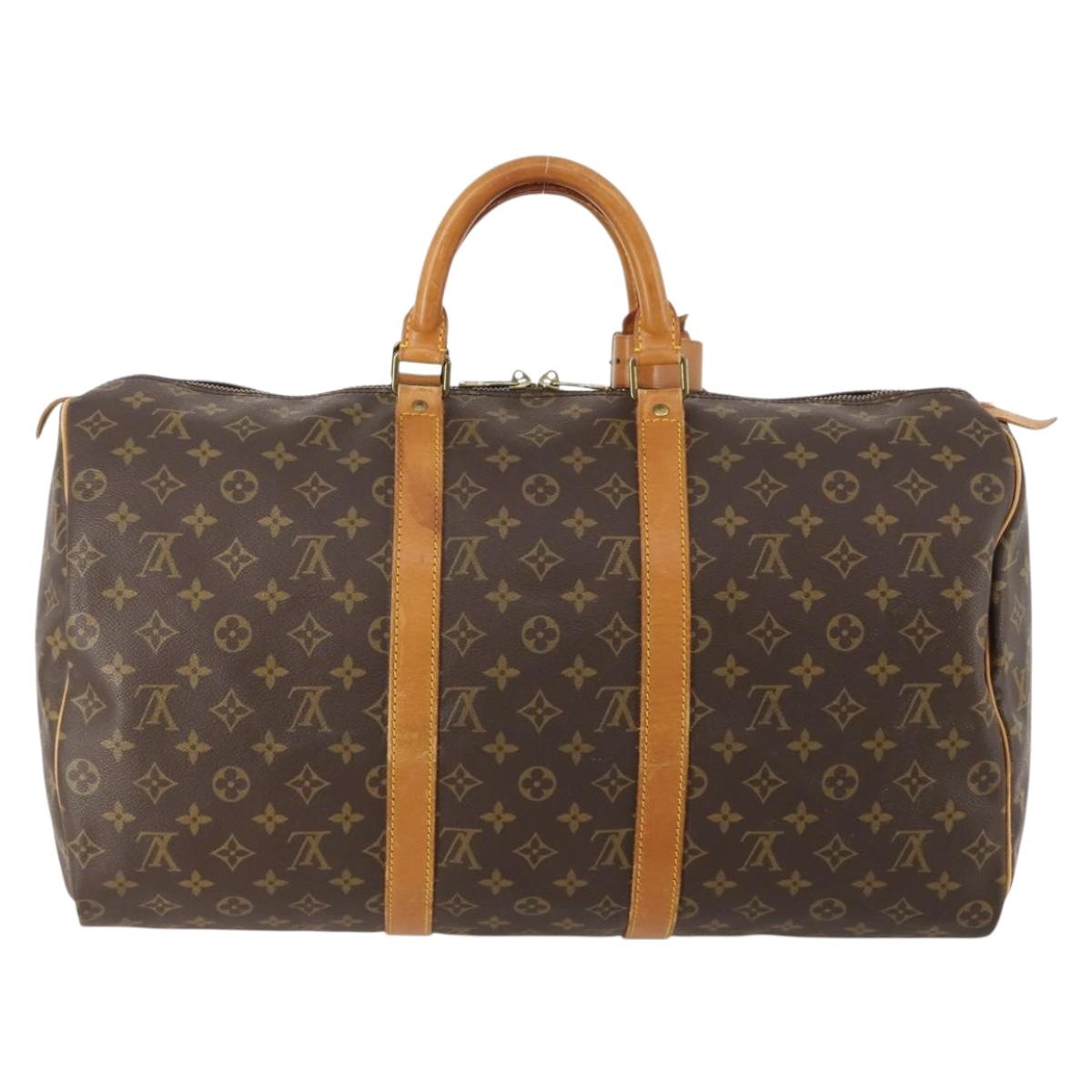 LOUIS VUITTON Monogram Keepall 50 Boston Bag M41426 LV Auth 178155