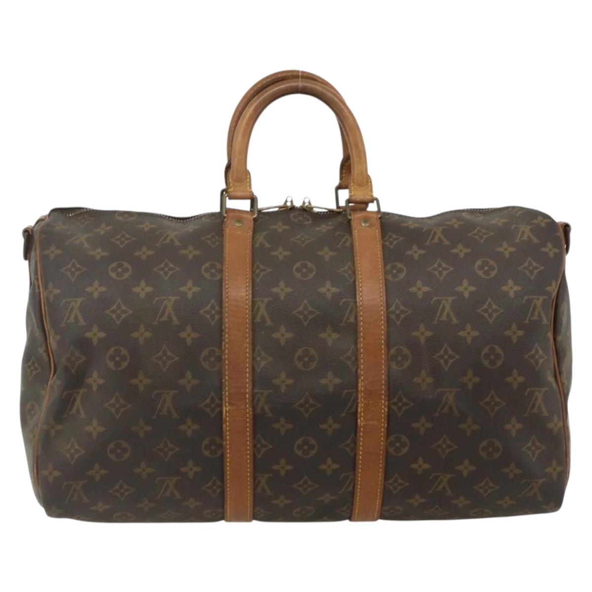 LOUIS VUITTON Monogram Keepall Bandouliere 45 Boston Bag M41418 LV Auth 178158