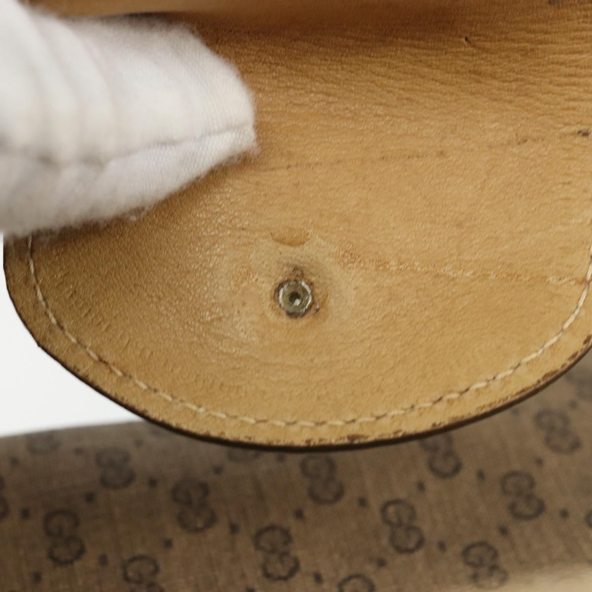 GUCCI Micro GG Supreme Web Sherry Line Boston Bag PVC Beige Gold Auth 178224