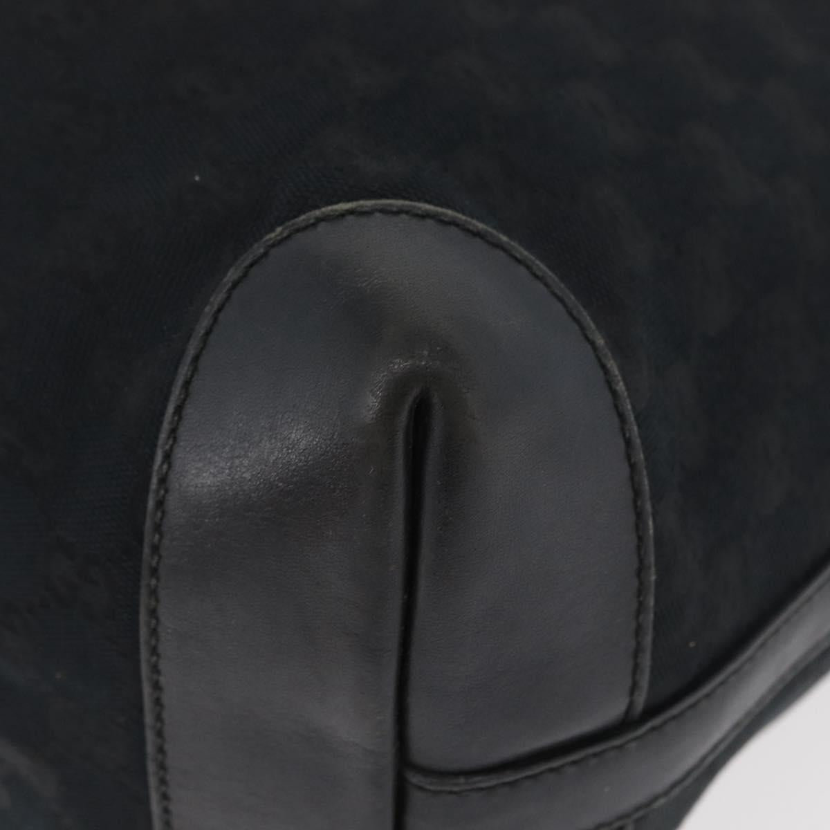 GUCCI Tote Bag Canvas Black Gold 247209 Auth 178246