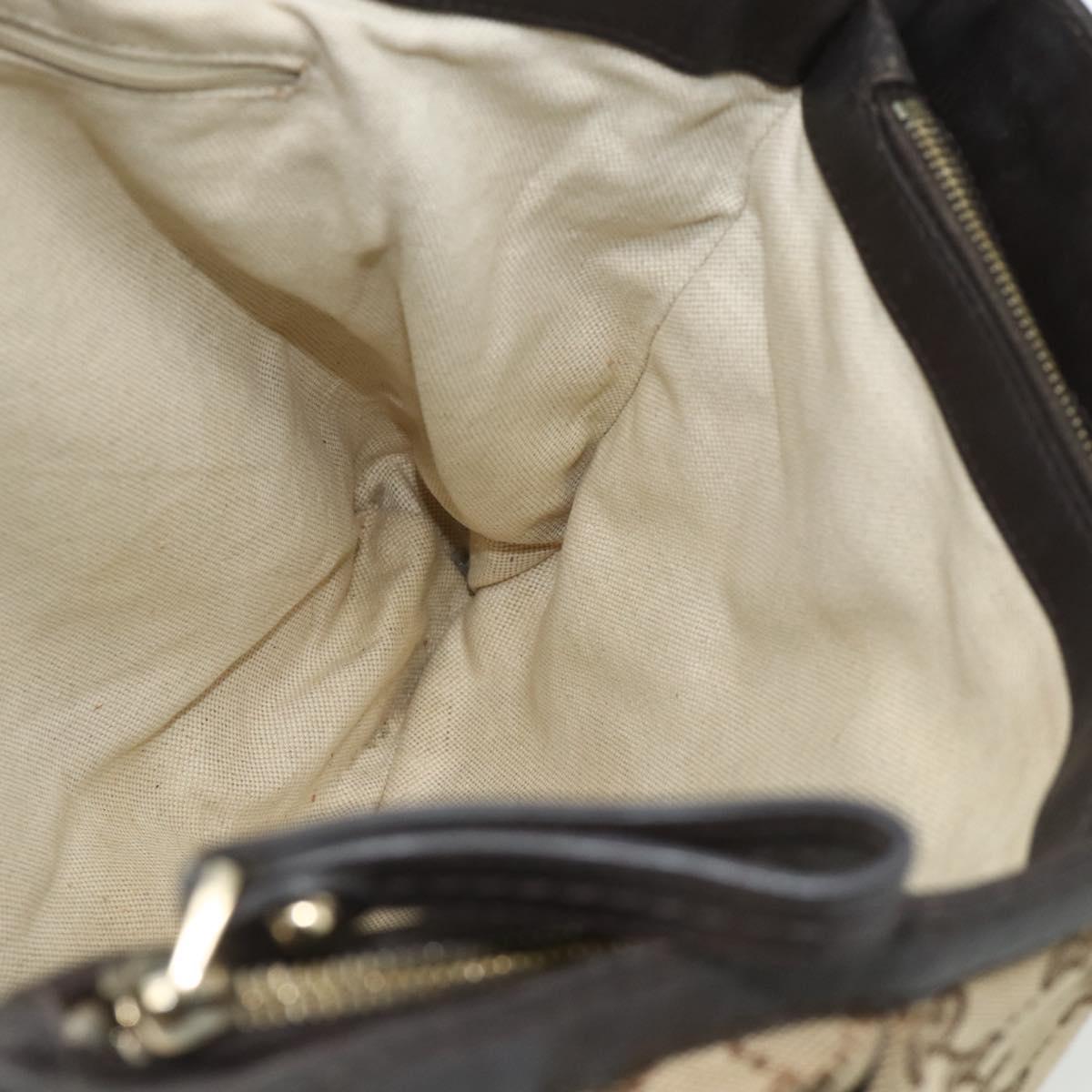 GUCCI GG Canvas Tote Bag Beige Gold 296835 Auth 178263