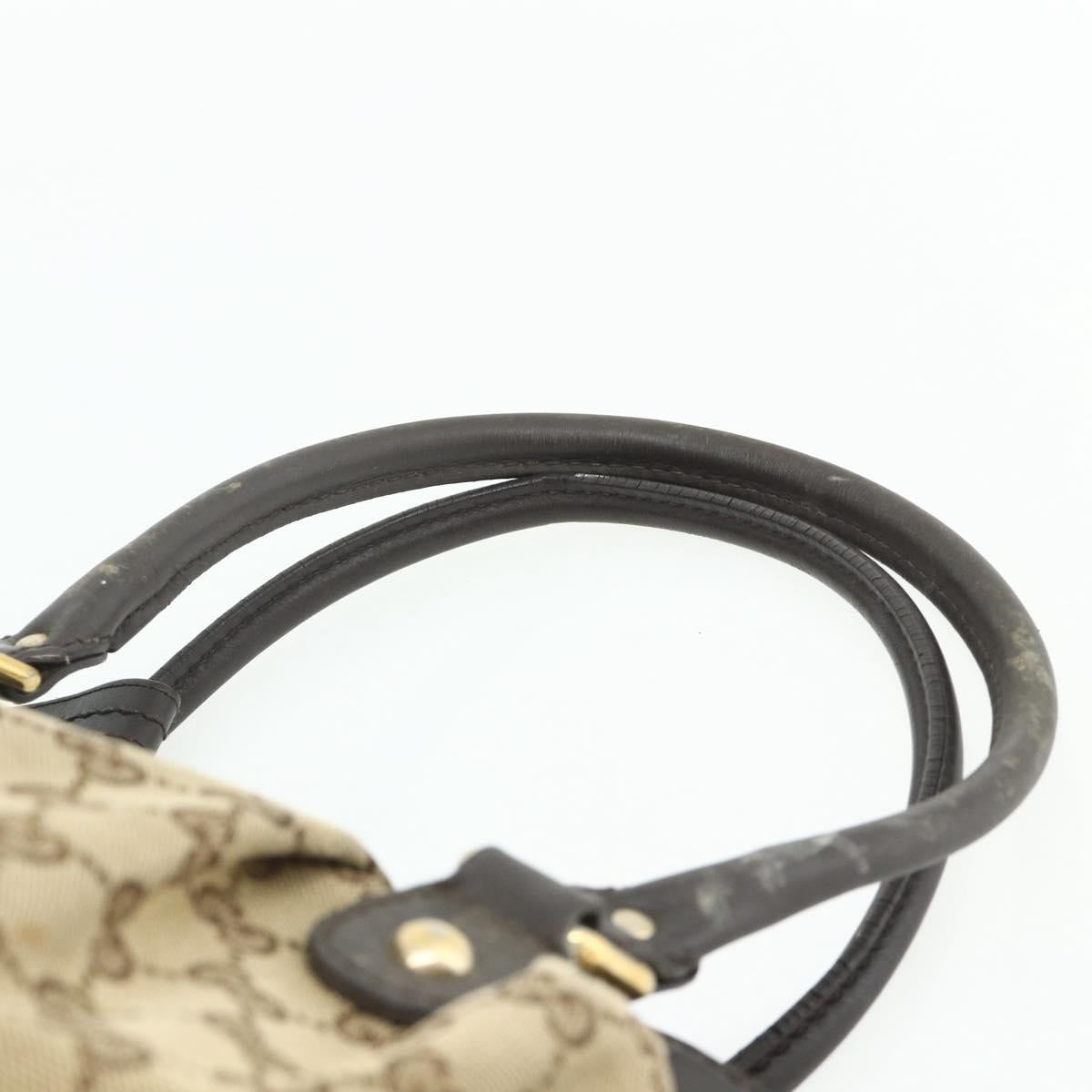 GUCCI GG Canvas Tote Bag Beige Gold 296835 Auth 178263