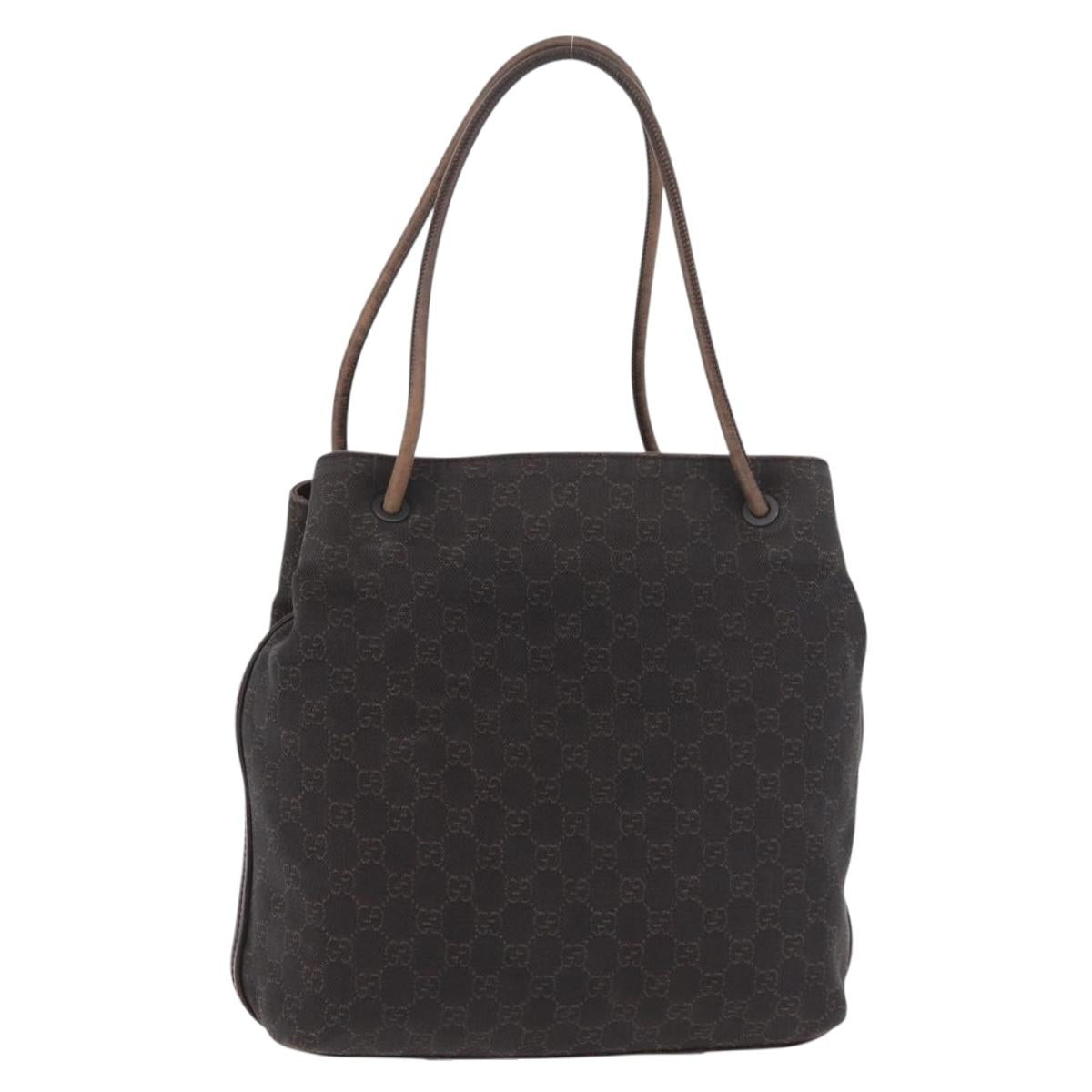GUCCI GG Canvas Shoulder Bag Brown 101341 Auth 178264