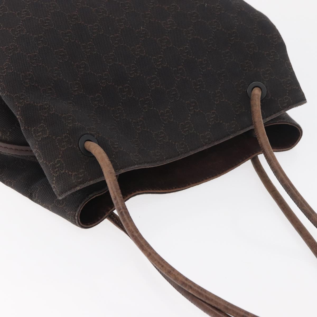 GUCCI GG Canvas Shoulder Bag Brown 101341 Auth 178264