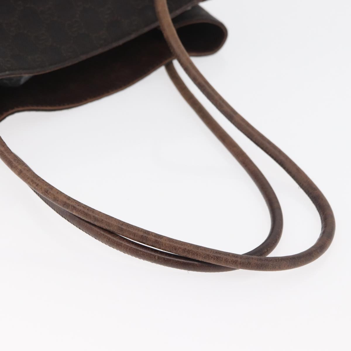 GUCCI GG Canvas Shoulder Bag Brown 101341 Auth 178264