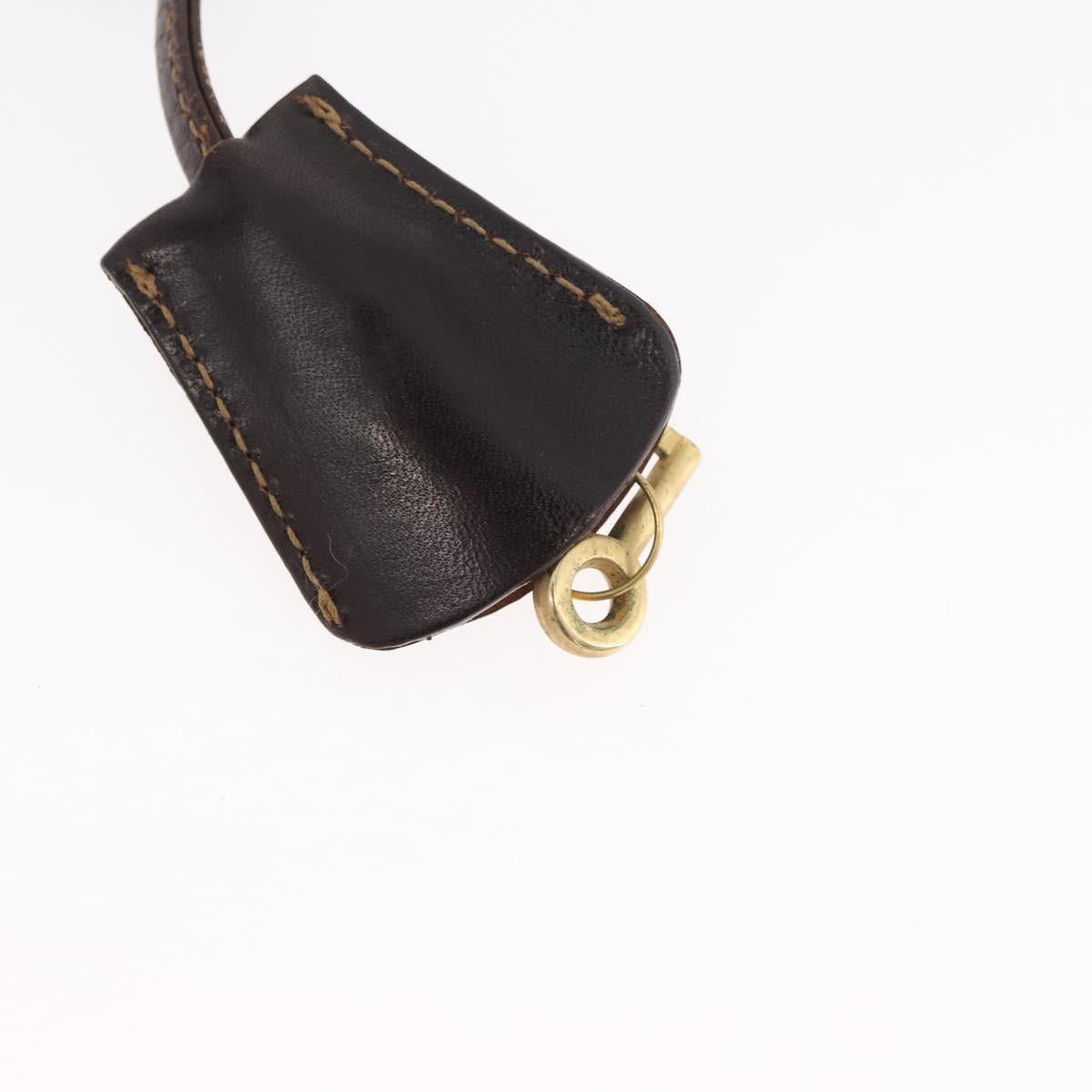 FENDI Zucca Canvas Hand Bag Black Brown Auth 178271A