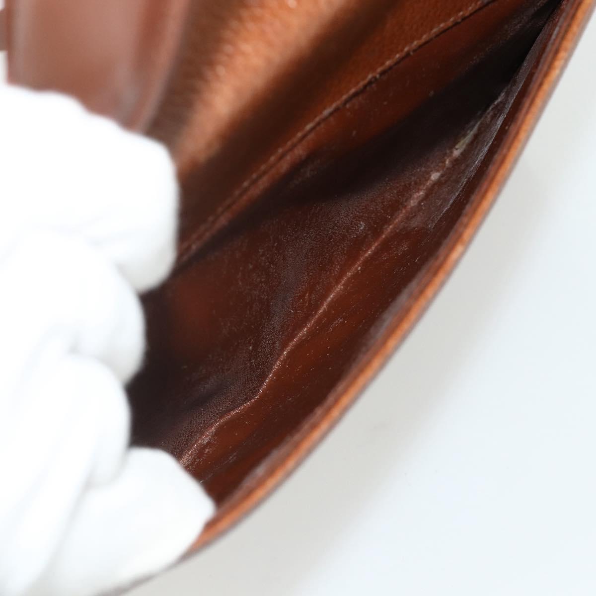 Burberrys Hand Bag Leather 2way Brown Gold Auth 178273