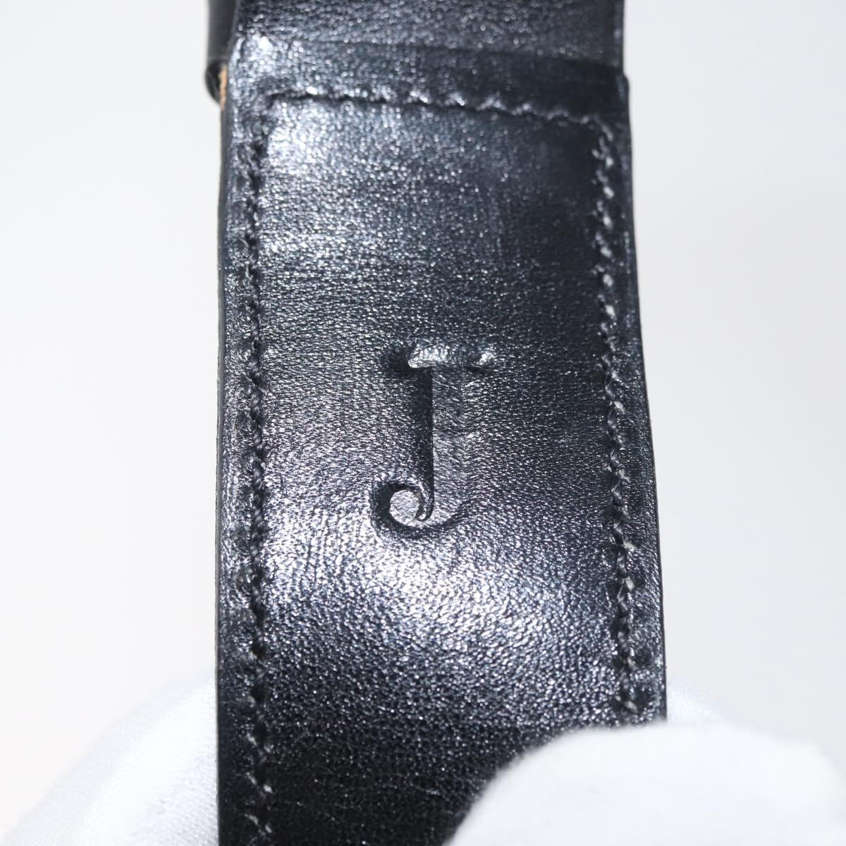CELINE Shoulder Bag Leather Black Gold Auth 178275