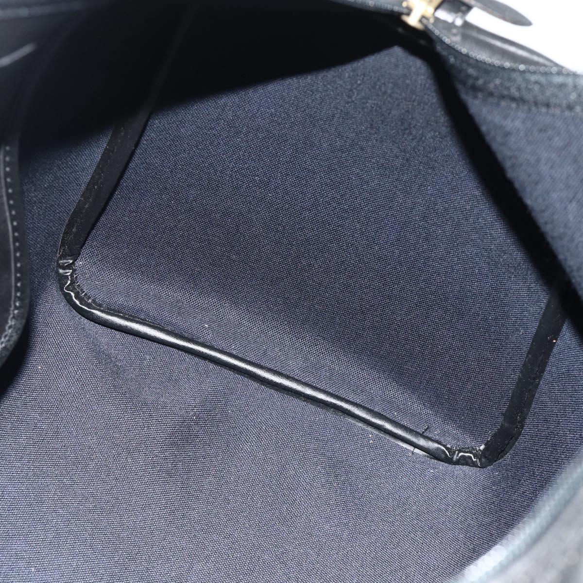 Christian Dior Trotter Canvas Boston Bag PVC Black Gold Auth 178277A