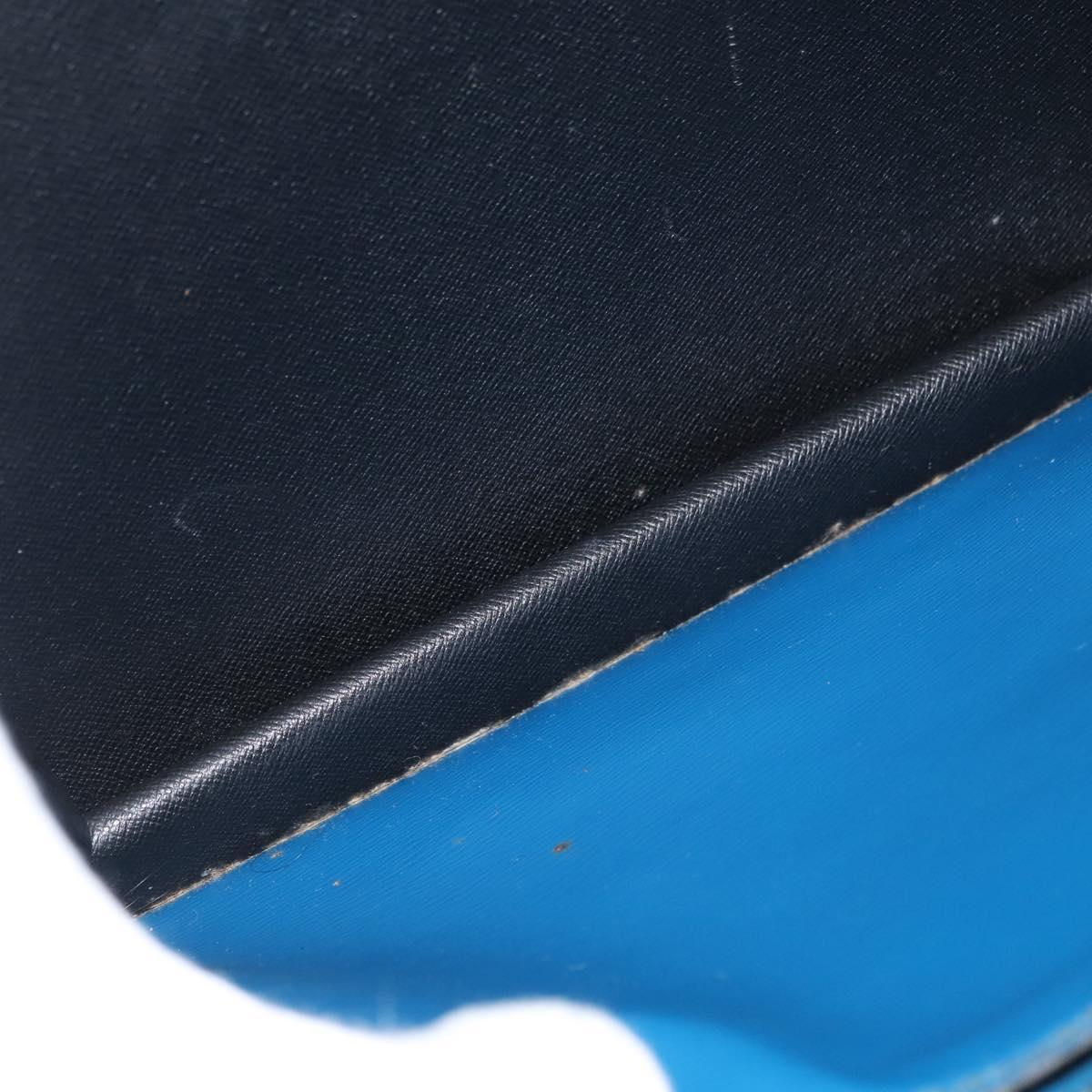 LOUIS VUITTON Epi Bicolor Varenne Hand Bag Black Blue M52385 LV Auth 178287