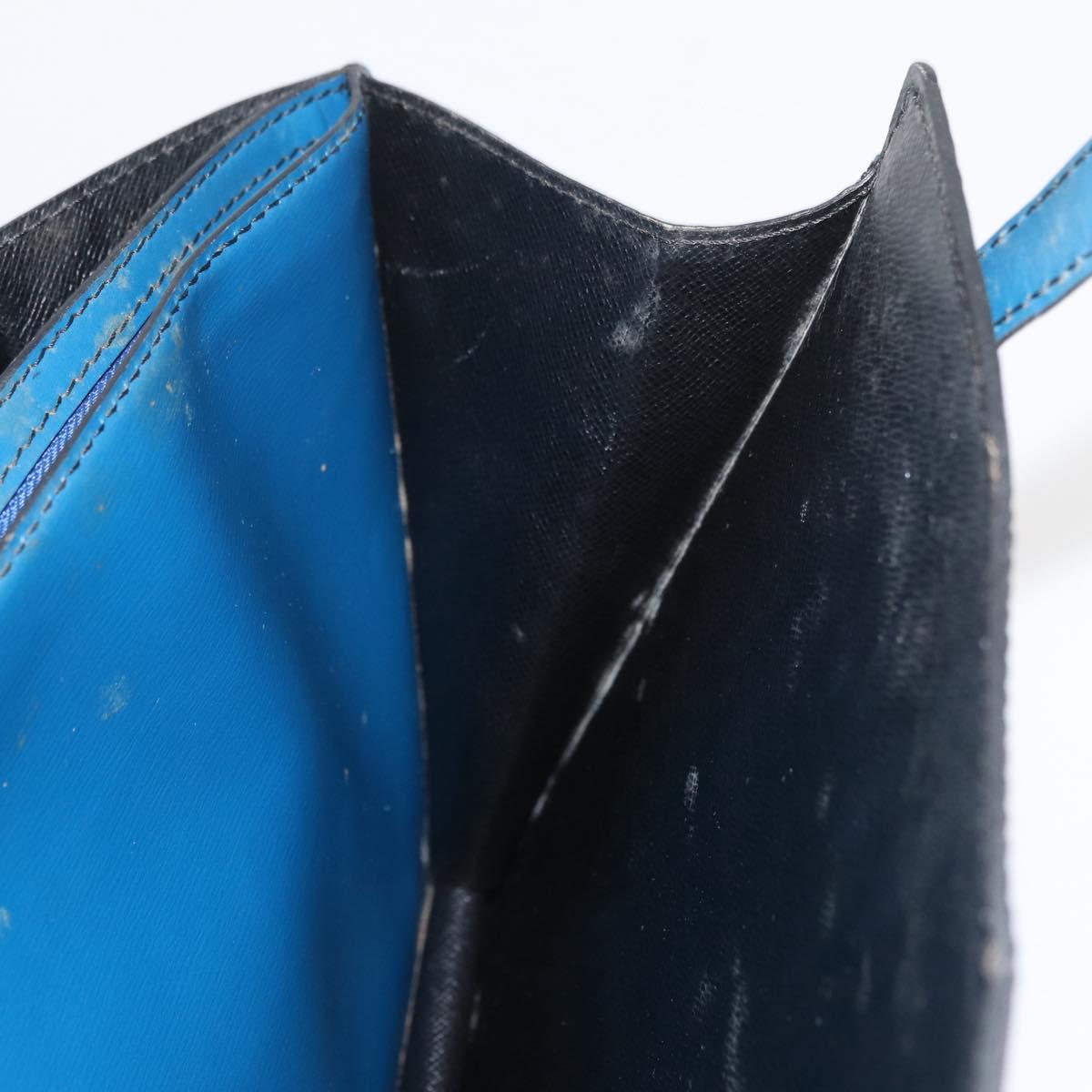 LOUIS VUITTON Epi Bicolor Varenne Hand Bag Black Blue M52385 LV Auth 178287