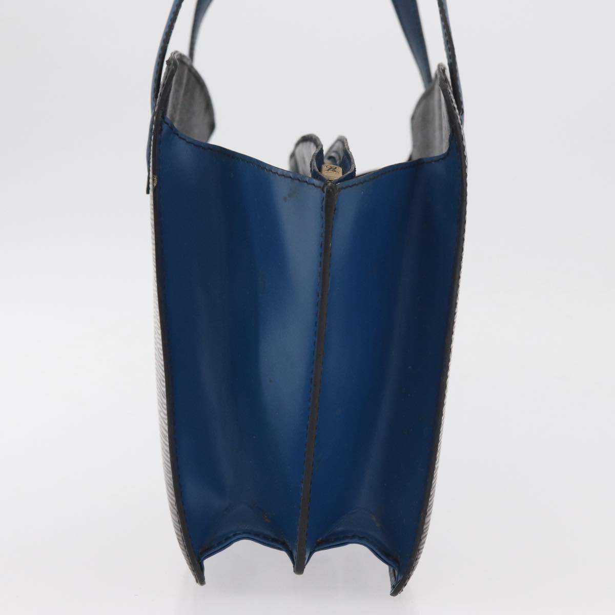 LOUIS VUITTON Epi Bicolor Varenne Hand Bag Black Blue M52385 LV Auth 178287
