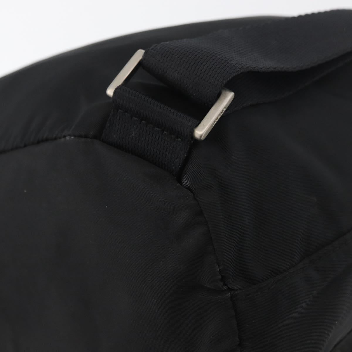 PRADA Backpack Nylon Black Silver Auth 178309