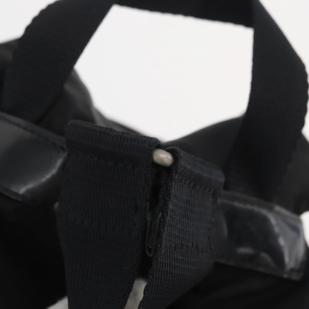 PRADA Backpack Nylon Black Silver Auth 178309