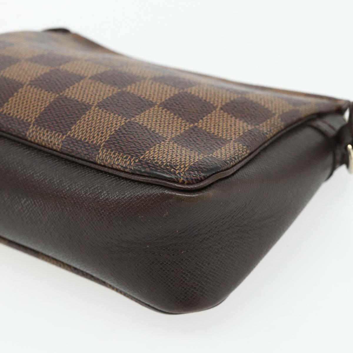 LOUIS VUITTON Damier Ebene Trousse Makeup Pouch N51982 LV Auth 178322A