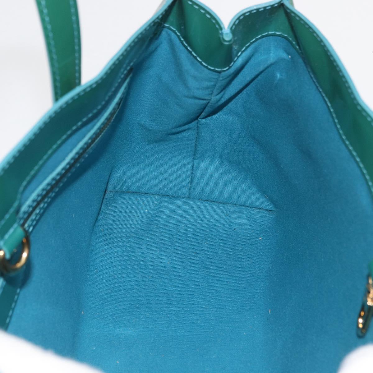 LOUIS VUITTON Monogram Vernis Wilshire PM Bag Blue Galatic M93646 Auth 178336A