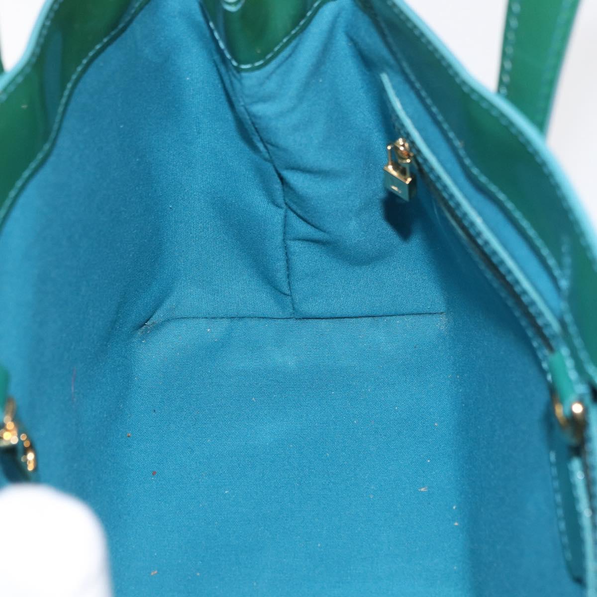 LOUIS VUITTON Monogram Vernis Wilshire PM Bag Blue Galatic M93646 Auth 178336A