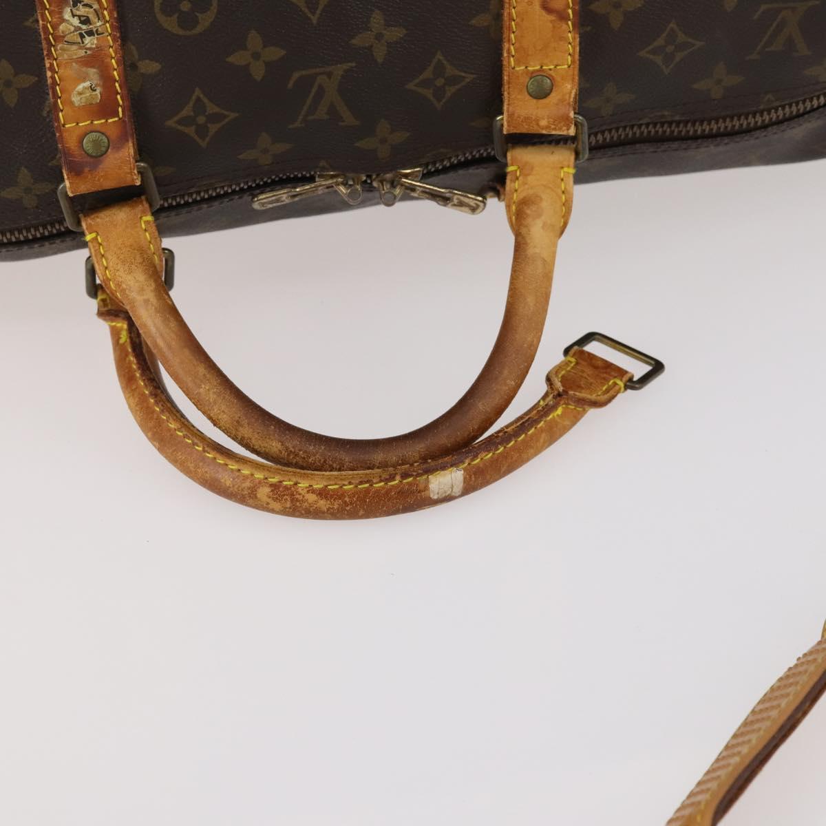 LOUIS VUITTON Monogram Keepall Bandouliere 60 Boston Bag M41412 LV Auth 178341