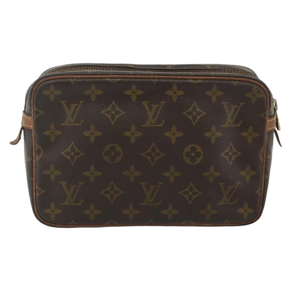 LOUIS VUITTON Monogram Compiegne 23 Clutch Bag M51847 LV Auth 178356