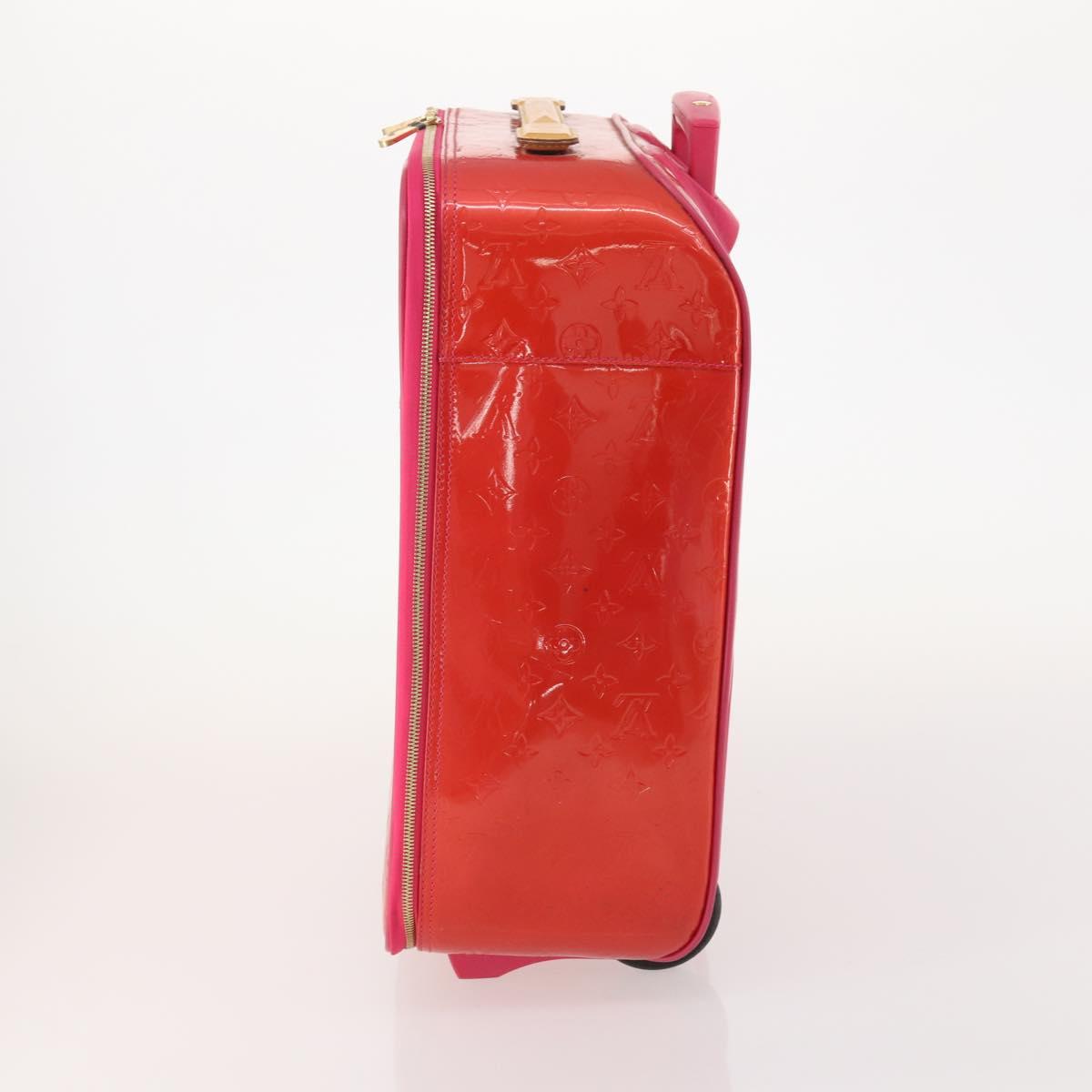 LOUIS VUITTON Monogram Vernis Pegas 45 Suitcase Rose Pop M93713 LV Auth 178376