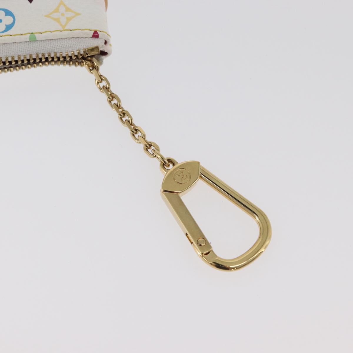 LOUIS VUITTON Monogram Multicolor Pochette MM Pouch White M60028 LV Auth 178378A