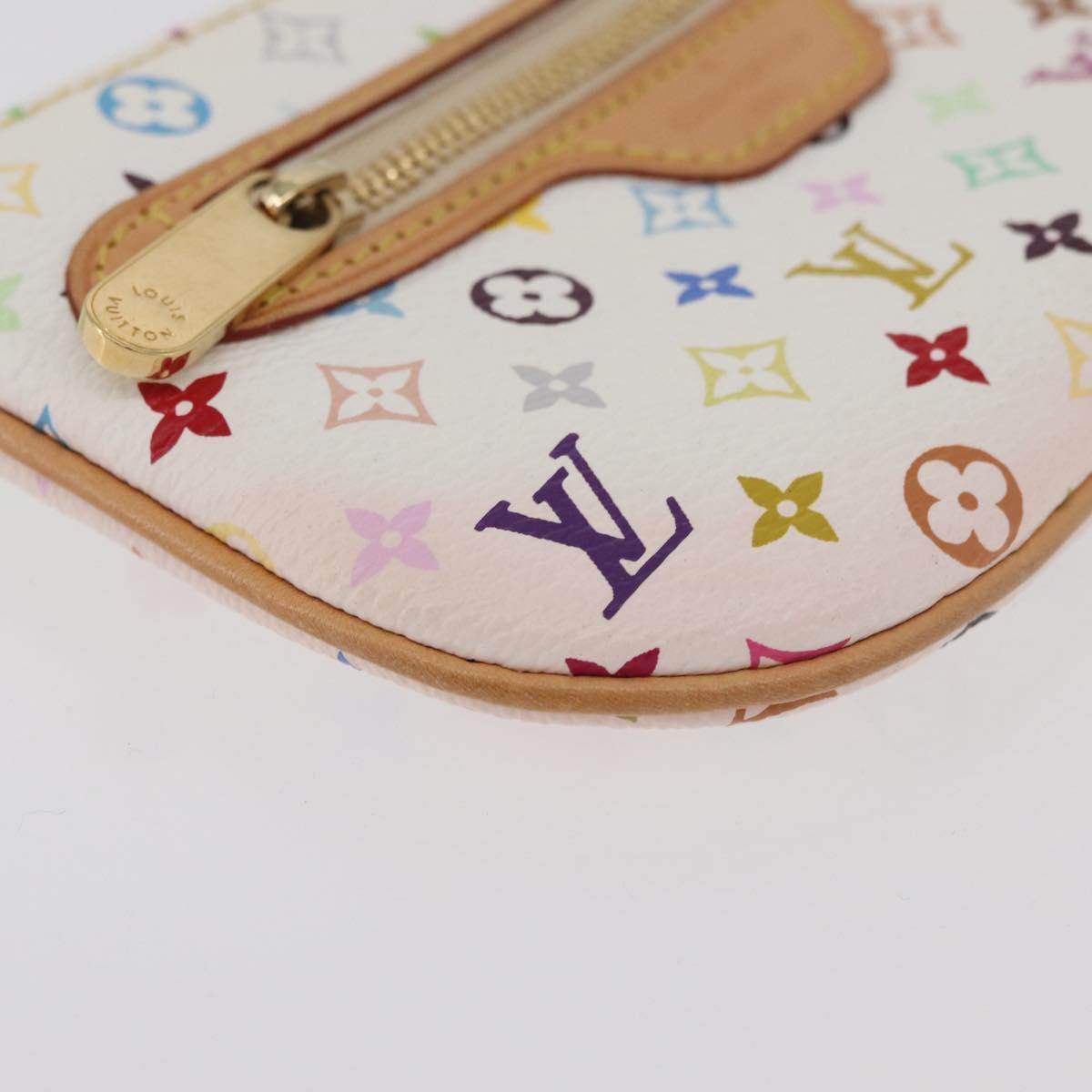 LOUIS VUITTON Monogram Multicolor Pochette MM Pouch White M60028 LV Auth 178378A